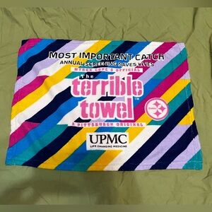 Brand new UPMC breast cancer awareness “terrible towel” Pittsburgh Steelers